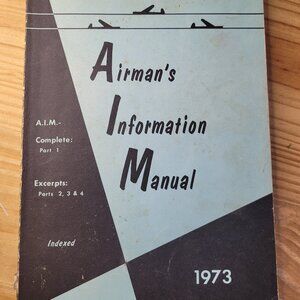 Vintage Airman's Information Manual 1973 Aviation Collectibles